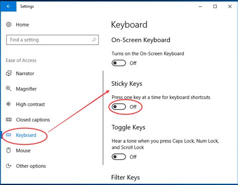 Disable Sticky Keys Windows 10 - lasopafreelance