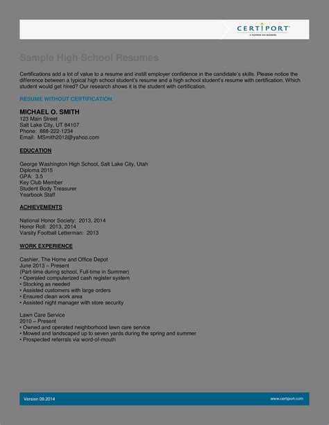 Sample Resume For Sophomores In College - Resume Example Gallery