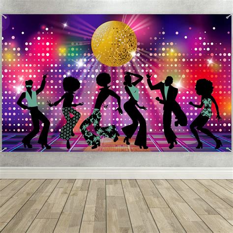 Disco Party Decorations Supplies, Large Fabric 70s 80s 90s Disco Fever Dancers Backdrop for ...