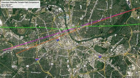 Downtown Nashville tornadoes: Comparison of March 3, 2020 vs April 16 ...