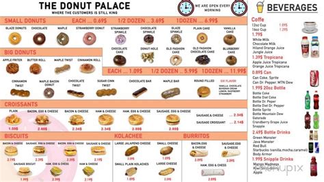 Menu of Donut Palace in Camden, AR 71701