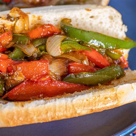 Hot Italian Sausage Sandwich with Peppers and Onions - Belly Laugh Living