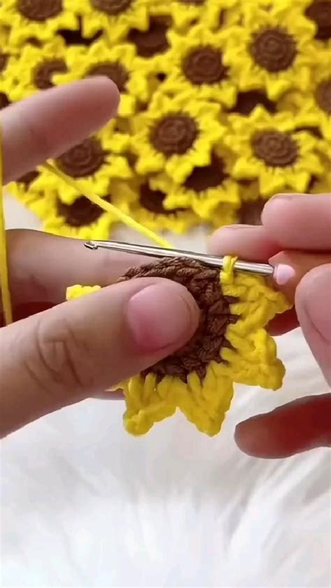Crochet Sunflower | Crochet Crafts | Crochet Flowers | Crochet Flower Tutorial | Crochet Ideas ...