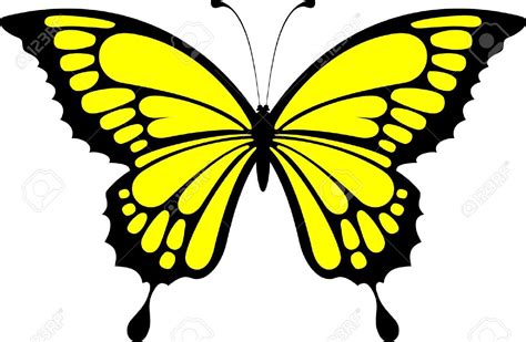 butterfly tattoo: butterfly design isolated on white background Yellow Butterfly Tattoo, Monarch ...
