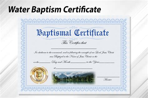 Water Baptism Certificate – 4577 - Apostolic New Life Publications