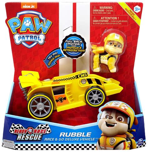 Paw Patrol Ready Race Rescue Race Go Rubble Vehicle Figure Spin Master ...