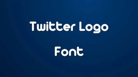 Twitter Logo Font Free Download