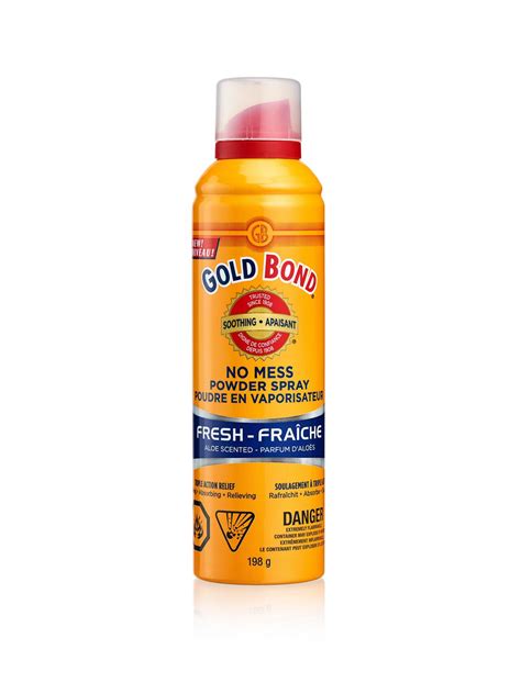 Gold Bond No Mess Powder Spray - 198 g Canister with 360-degree Spray ...