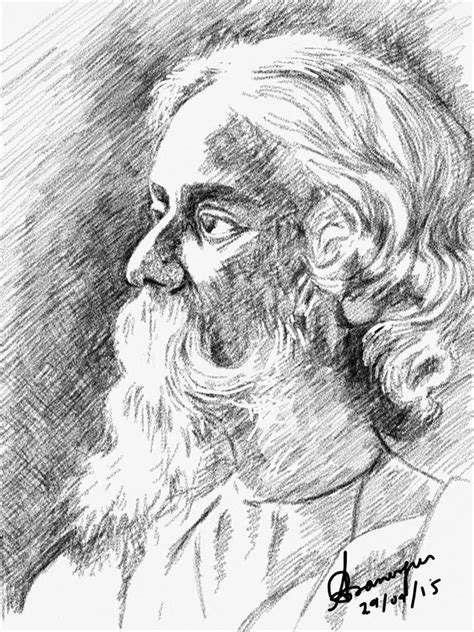 Rabindranath Tagore Sketch at PaintingValley.com | Explore collection of Rabindranath Tagore Sketch