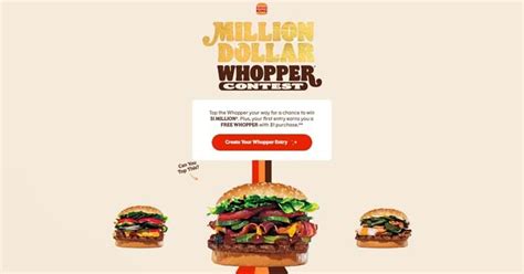 BK.com/MDW | Burger King Million Dollar Whopper Contest