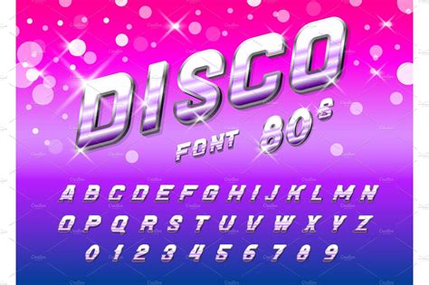 Disco font for posters. Comic | Decorative Illustrations ~ Creative Market