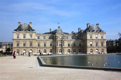 Luxembourg Palace in the Luxembourg Gardens. Paris Stock Photo - Image ...