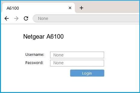 Netgear A6100 Router Login and Password