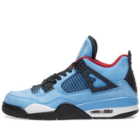 Travis Scott x Air Jordan 4 University Blue, Black & Red | END.