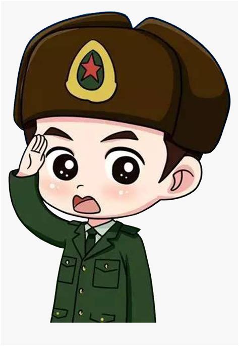 Soldiers Clipart Soldier Salute - Soldier Saluting Cartoon, HD Png Download - kindpng