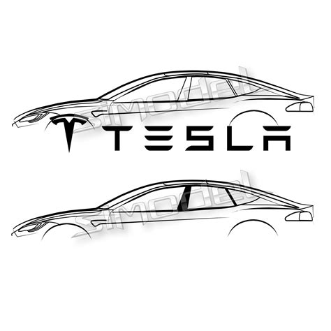 Tesla Model S Side Profil Car Vector Svgaiepsdxf Png - Etsy | Tesla model s, Car vector, Vector