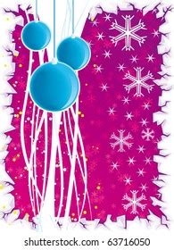 Vector Blue Christmas Balls Purple Background Stock Vector (Royalty Free) 63716050 | Shutterstock