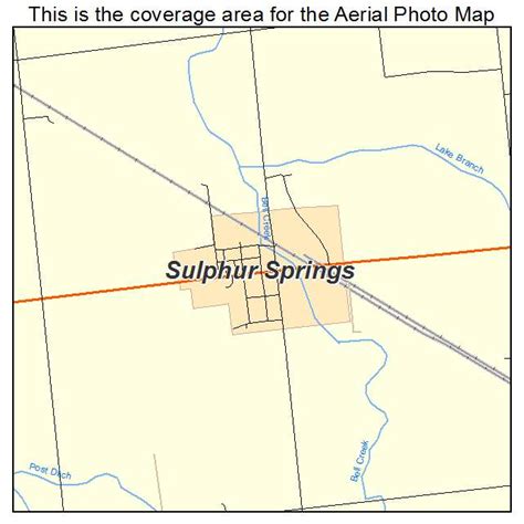 Aerial Photography Map of Sulphur Springs, IN Indiana