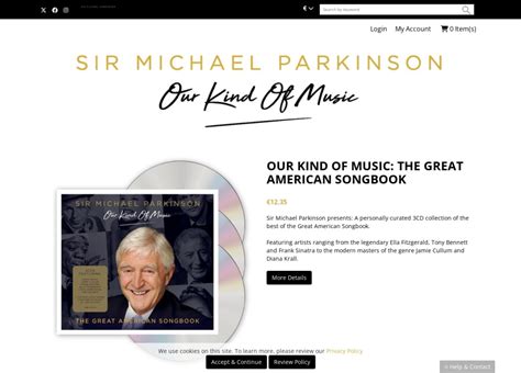 Sir Michael Parkinson Official Online Store : Merch, Music, Downloads & Clothing