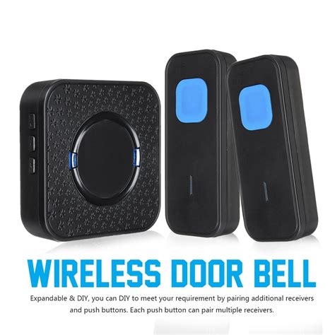 Adjustable Wireless Doorbells 300M 55 Melodies Cordless Door Bell ...