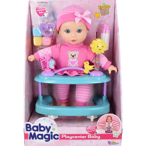 Baby Magic Playcenter Baby 7 Piece Set w/ Toy Interactive Baby Doll ...