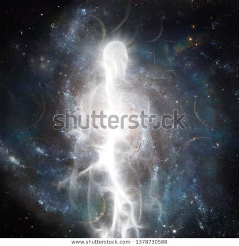 Spirit Emerges Space Soul Aura 3d Stock Illustration 1378730588 | Book cover design, Stock ...