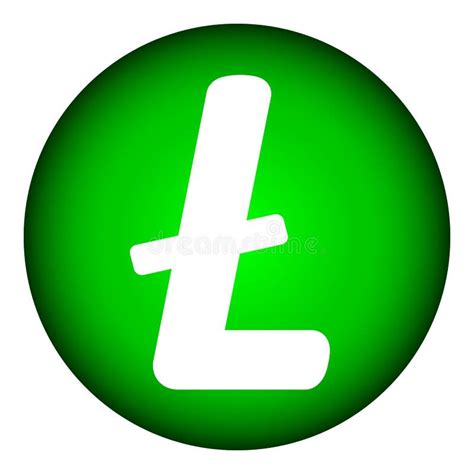 Litecoin icon on white. stock illustration. Illustration of payment - 112048935