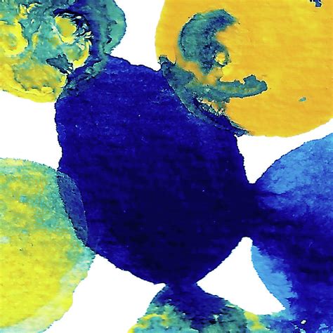 Yellow And Blue Abstract Flowing Paint Digital Art by Amy Vangsgard - Pixels