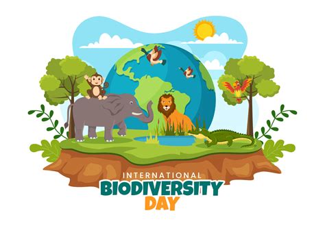 World Biodiversity Day on May 22 Illustration with Biological Diversity ...