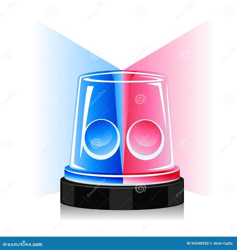 Police Siren Light stock vector. Illustration of icon - 95548920