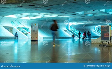 Subway station in Lisbon editorial stock photo. Image of commuting - 129948393