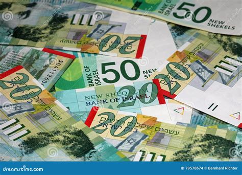 New Shekel Banknotes stock photo. Image of consumerism - 79578674