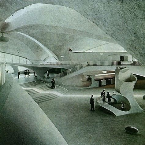 Audacious curves and flowing contours of Eero Saarinens twaterminal at jfk nyc | Brutalist ...