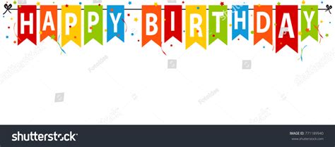 Happy Birthday Banner Background Editable Vector Stock Vector (Royalty ...