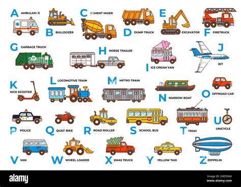 ABC car. English Alphabet car. Cartoon car Stock Vector Image & Art - Alamy