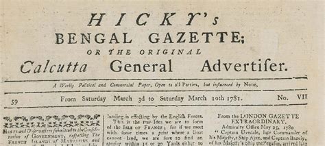 “Hicky’s Bengal Gazette: The Untold Story of India’s First Newspaper” by Andrew Otis