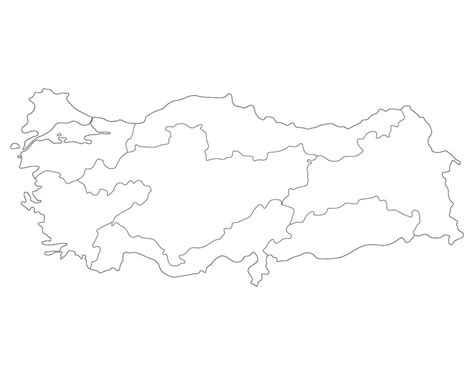 Turkey map with main regions. Map of Turkey 32768603 Vector Art at Vecteezy