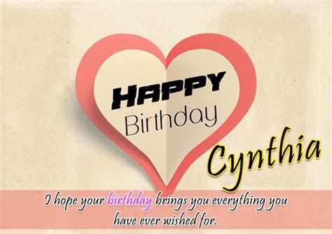 Happy Birthday Cynthia - AZBirthdayWishes.com