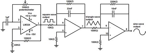 How to Build a Simple Function Generator Circuit with an LM324 Op Amp Chip