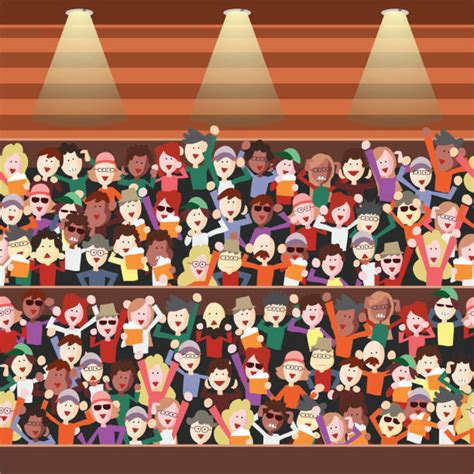 Cartoon Of The Crowd Cheering Illustrations, Royalty-Free Vector ...