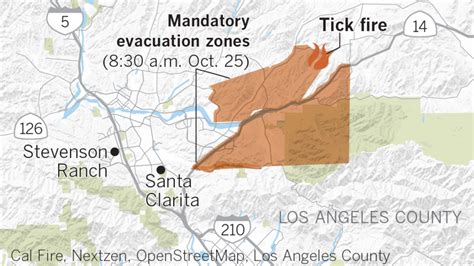 Santa Clarita Valley fire: Evacuation zones, road closures, shelters and location - Los Angeles ...