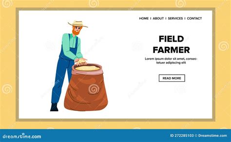 Field farmer vector stock illustration. Illustration of agriculture - 272285103