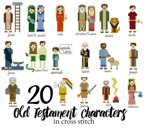 20 Old Testament Characters in Cross Stitch – Do Small Things with ...