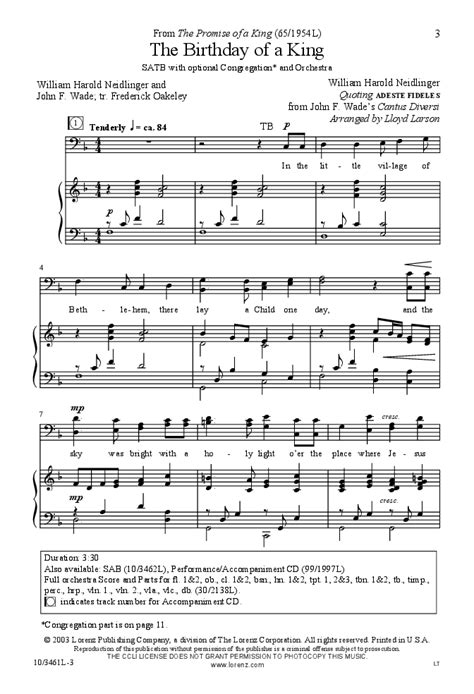 Birthday of a King (SATB ) arr. Lloyd Larson| J.W. Pepper Sheet Music