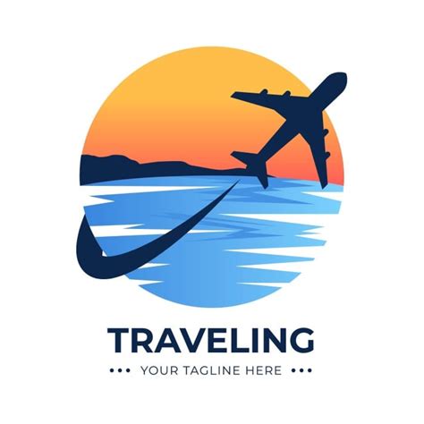 Free Gradient Sunrise Travel Agency Logo template