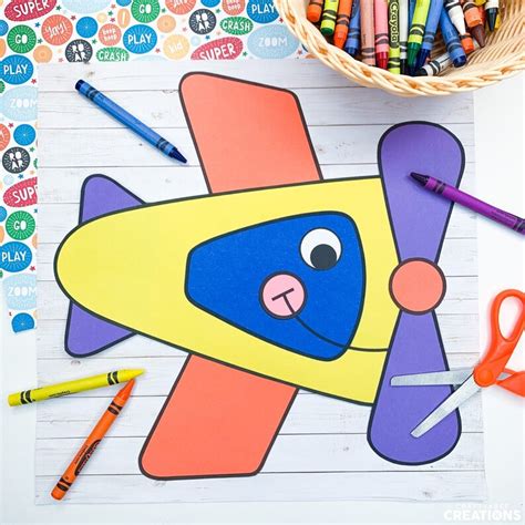 Airplane Craft for Kids Transportation Crafts Transportation Activities Airplane Template ...