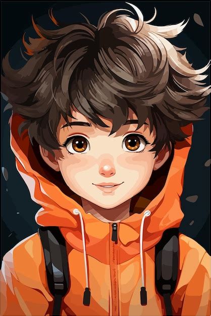 Premium Vector | Anime themed boy