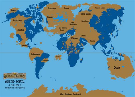 Redress of the Toril / Earth comparison map by Grimklok on DeviantArt