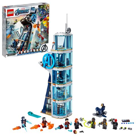 LEGO Marvel Avengers: Avengers Tower Battle 76166 Brick Building Toy ...