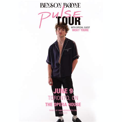 Benson Boone: Pulse Tour – Embrace Presents